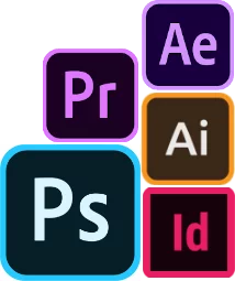 Adobe products logos